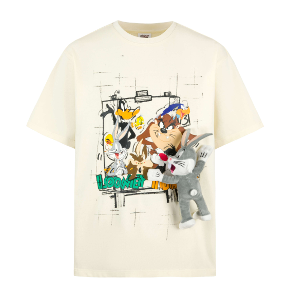 13 De Marzo x LOONEY TUNES  All Member Frame  T-shirt Marshmallow